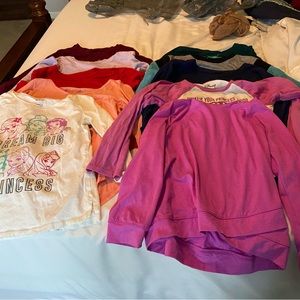 Assorted size 6 girls long sleeve tops(9 in a batch)